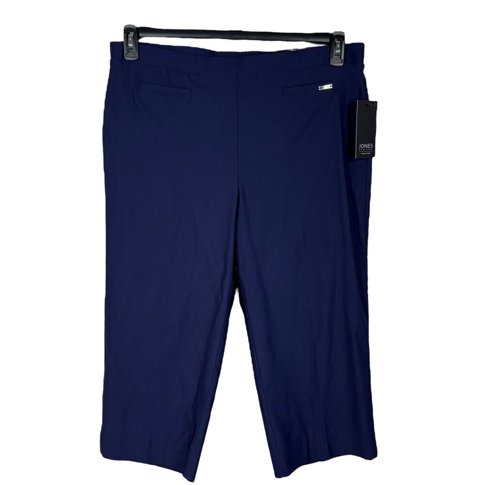 Jones New York Signature X-Large Super Crop Pants Capris Flat Front Stretch